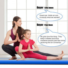 Load image into Gallery viewer, 13&#39; x 3&#39; Inflatable Gymnastic Air Mat with Electric Pump Joinable-Blue
