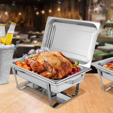 Load image into Gallery viewer, 2 Packs Chafing 9 Quart Stainlessl Rectangular Chafer Buffet
