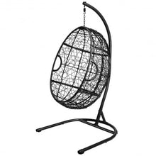 Load image into Gallery viewer, Hanging Cushioned Hammock Chair with Stand -Gray
