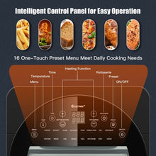 Load image into Gallery viewer, 16-in-1 Air Fryer 15.5 QT Toaster Rotisserie Dehydrator Oven-Black
