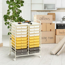 Load image into Gallery viewer, 20 Drawers Storage Rolling Cart Studio Organizer-Yellow

