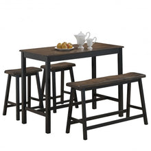 Load image into Gallery viewer, 4 pcs Solid Wood Counter Height Dining Table Set-Gray

