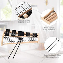 Load image into Gallery viewer, 27 Note Glockenspiel Xylophone with 2 Rubber Mallets
