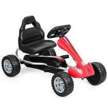 Load image into Gallery viewer, Kids Powered 4 Wheel Adjustable Seat  Pedal Go Kart-Red
