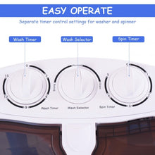 Load image into Gallery viewer, Portable Compact Twin Tub Mini Washing Machine
