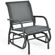 Load image into Gallery viewer, Outdoor Single Swing Glider Rocking Chair with Armrest-Gray
