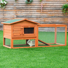 Load image into Gallery viewer, Two-Story Wooden Rabbit Hutch Pet House with Tray
