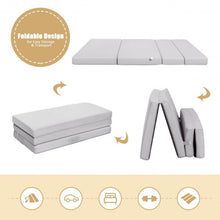 Load image into Gallery viewer, 4" Tri-Fold Sofa Bed Foam Mattress with Handles-Full Size
