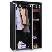 Load image into Gallery viewer, 69&quot; Portable Closet Storage Organizer Clothes Wardrobe-Black
