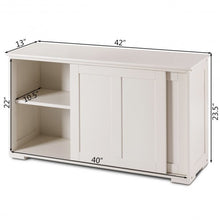 Load image into Gallery viewer, Kitchen Storage Cupboard Cabinet with Sliding Door-White
