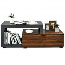 Load image into Gallery viewer, Modern Chic Glass Top Cocktail Coffee Table with Storage Cabinet
