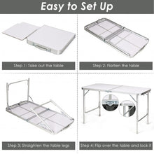 Load image into Gallery viewer, Height Adjustable Folding Camping  Table-Gray
