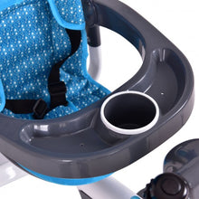Load image into Gallery viewer, 4-in-1 Detachable Baby Stroller Tricycle with Round Canopy -Blue
