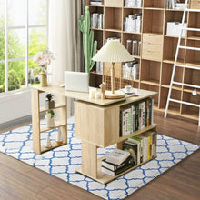 Load image into Gallery viewer, Study L-Shaped Rotating Corner Computer/Laptop Table with Bookshelves
