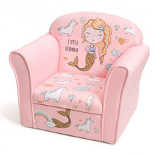 Load image into Gallery viewer, Kids Mermaid Armrest Couch Upholstered  Sofa
