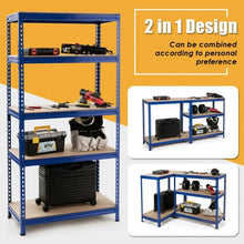 Load image into Gallery viewer, 5-Tier Steel Shelving Unit Storage Shelves Heavy Duty Storage Rack-Blue
