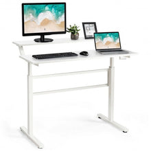 Load image into Gallery viewer, Standing Desk Crank Adjustable Sit to Stand Workstation -White
