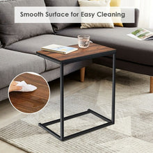 Load image into Gallery viewer, 26&quot; Beside Sofa Laptop Holder End Stand Desk-Brown
