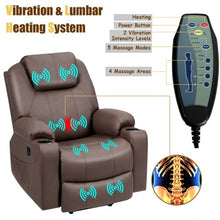 Load image into Gallery viewer, Electric Power Lift Leather Massage Sofa-Brown
