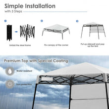 Load image into Gallery viewer, 7 x 7 FT Sland Adjustable Portable Canopy Tent w/ Backpack-White
