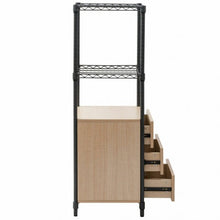 Load image into Gallery viewer, Freestanding Steel Frame Storage Tower with 3 Drawers Shelf
