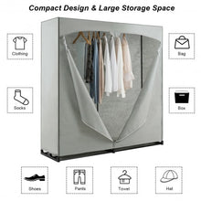 Load image into Gallery viewer, Portable Wardrobe Clothes Storage Organizer Closet with Hanging Rack
