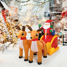Load image into Gallery viewer, 6 ft Waterproof Outdoor Inflatable Santa Double Deer with Sled
