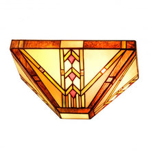 Load image into Gallery viewer, Tiffany-Style 1-Light Wall Sconce with 12" Glass Lampshade
