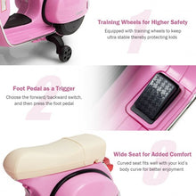 Load image into Gallery viewer, 6V Kids Ride on Vespa Scooter Motorcycle with Headlight-Pink
