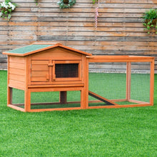 Load image into Gallery viewer, Two-Story Wooden Rabbit Hutch Pet House with Tray
