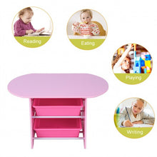 Load image into Gallery viewer, Kids Table and 2 Chairs Set with Storage Boxes
