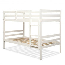 Load image into Gallery viewer, Twin Bunk Bed Children Wooden Bunk Beds Solid Hardwood-White
