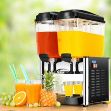 Load image into Gallery viewer, 9.5 Gallon 2 Tanks Stainless Steel Cold Beverage Juice Dispenser

