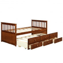 Load image into Gallery viewer, Alternative Twin Captain&#39;s Bunk Bed-Walnut
