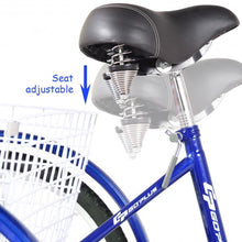 Load image into Gallery viewer, 24&quot; Single Speed 3-wheel Bicycle Adult Tricycle Seat-Blue
