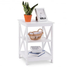 Load image into Gallery viewer, 3-Tier Living Room Display Storage Shelf Nightstand-White
