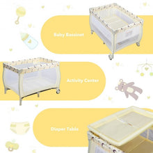 Load image into Gallery viewer, Portable Foldable Baby Playard Nursery Center with Changing Station-Beige
