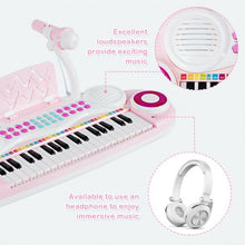 Load image into Gallery viewer, Multifunctional 37 Electric Keyboard Piano with Microphone-Pink
