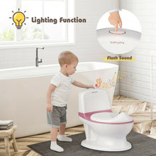 Load image into Gallery viewer, Kids Realistic Flushing Sound Lighting Potty Training Transition Toilet -Pink
