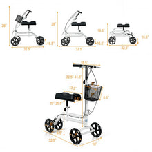 Load image into Gallery viewer, Medical Steerable Knee Walker with Dual Braking System-White
