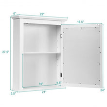 Load image into Gallery viewer, Bathroom Mirror Cabinet Wall Mounted Adjustable Shelf Medicine Storage-White
