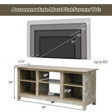 Load image into Gallery viewer, 2-Tier 58&quot; TV Stand Entertainment Media Console Center-Gray
