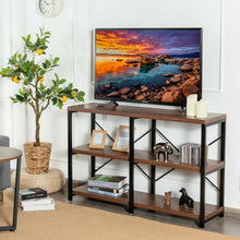 Load image into Gallery viewer, 3 Tier 47&quot; Console Metal Frame Sofa Table-Rustic Brown
