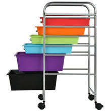 Load image into Gallery viewer, 6 Drawers Rolling Storage Cart Organizer-Multicolor
