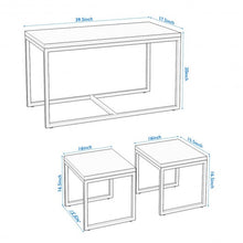 Load image into Gallery viewer, 3 Pieces Wood Coffee End Table Set
