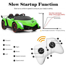 Load image into Gallery viewer, 12V 2-Seater Licensed Lamborghini Kids Ride On Car with RC and Swing Function
