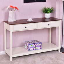 Load image into Gallery viewer, Entryway Wood Console Accent Table with Drawer and Shelf
