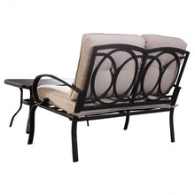 Load image into Gallery viewer, 2 pcs Patio Outdoor Cushioned Coffee Table Seat-Beige
