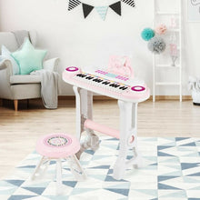 Load image into Gallery viewer, 37-key Kids Electronic Piano Keyboard Playset-Pink
