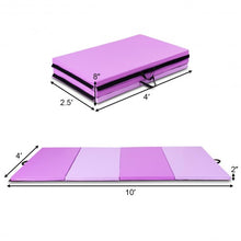 Load image into Gallery viewer, 4&#39; x 10&#39; x 2&quot; Thick Folding Gym Gymnastic Mat
